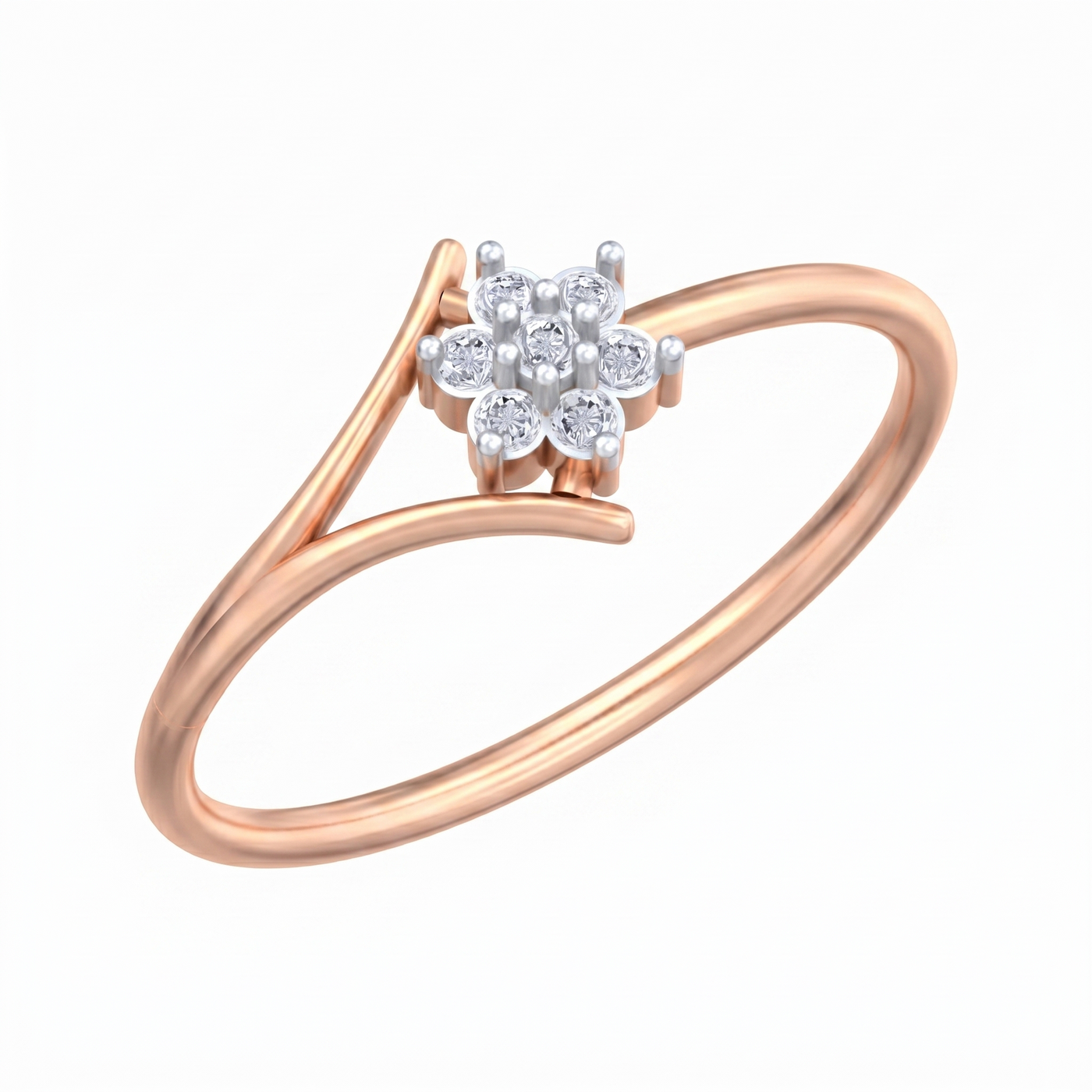 Gold & Diamond Engagement Ring For Women KRC10712