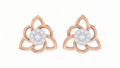 Rose Gold Diamond Earring | under 40k 