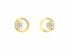 18K Gold & Diamond Women Stud Earring KRK30041