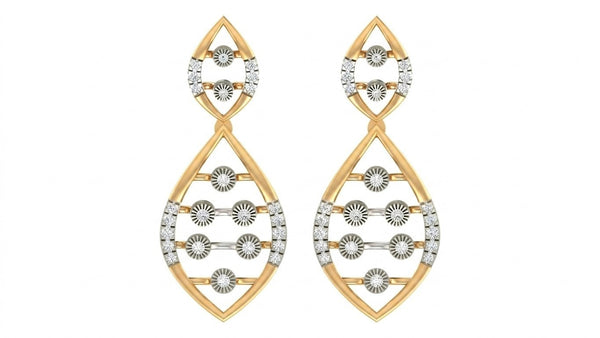 Gold & Diamond Dangler Women Earring KRC60074E