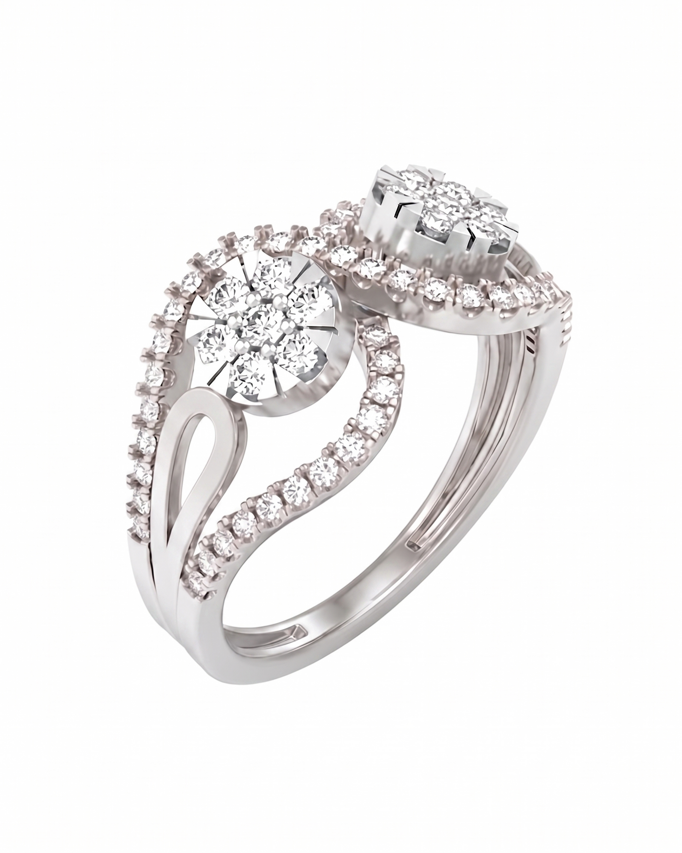 Gold & Diamond Engagement Ring For Women KRC10887