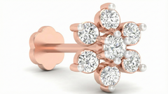 18K Gold & Diamond Stud Nose Pin KRA50150