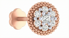 18K Gold & Diamond Round Nose Pin KRA50276