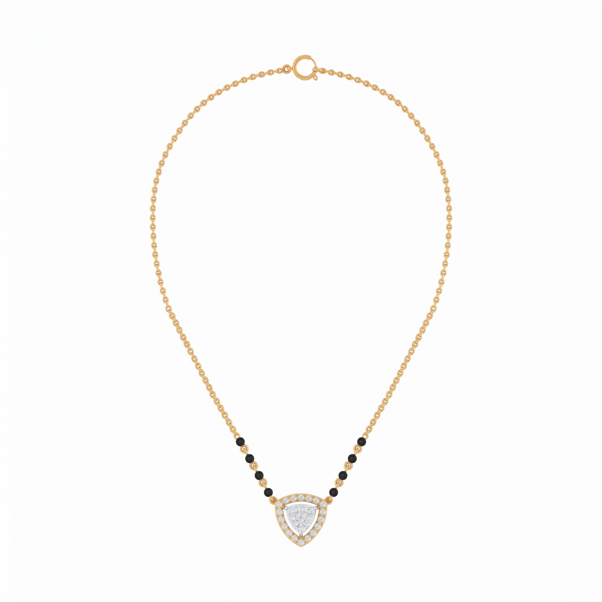 Gold & Diamond Heart Mangalsutra For Women KRC50139