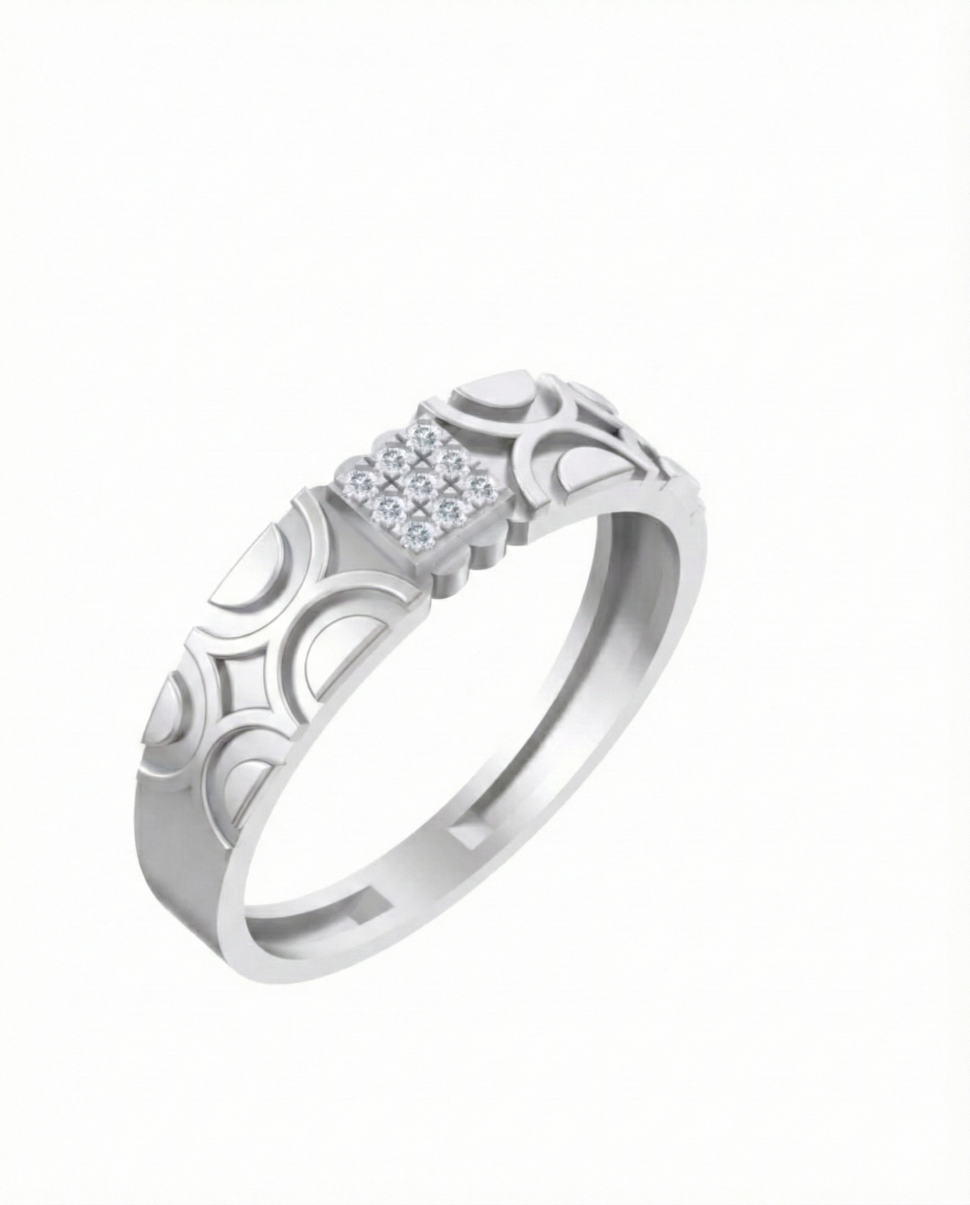 Gold & Diamond Band Ring For Men KRC20046