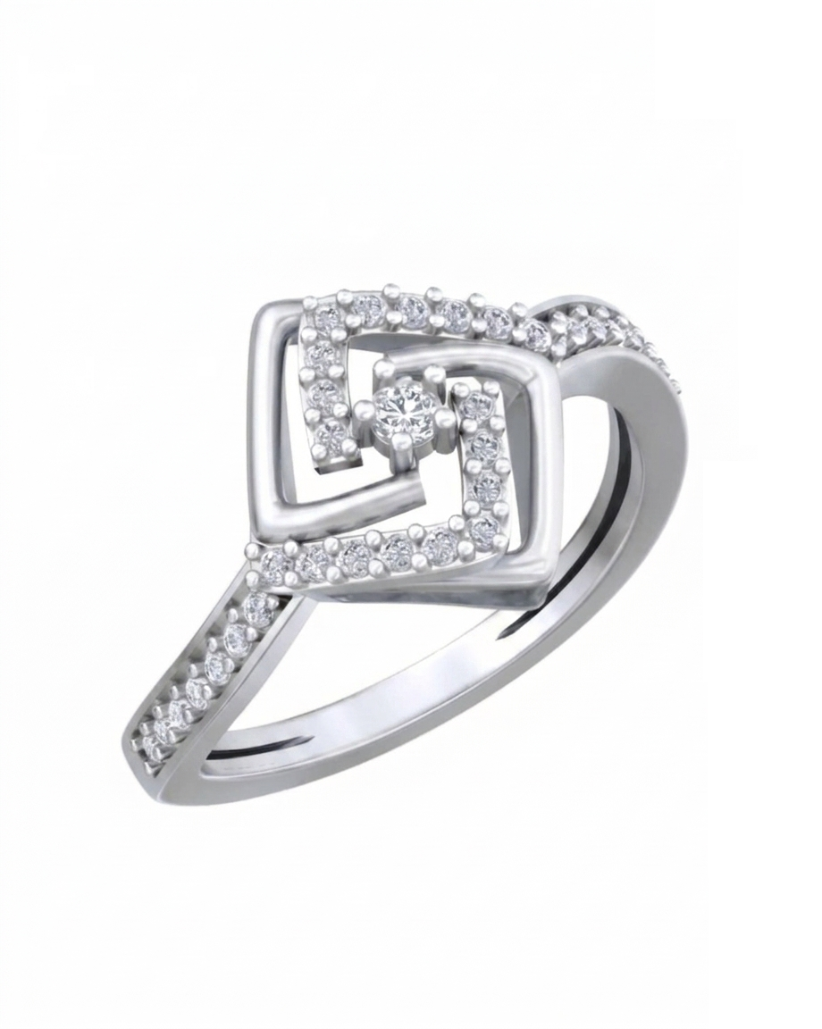 Gold & Diamond Engagement Ring For Women KRC10800