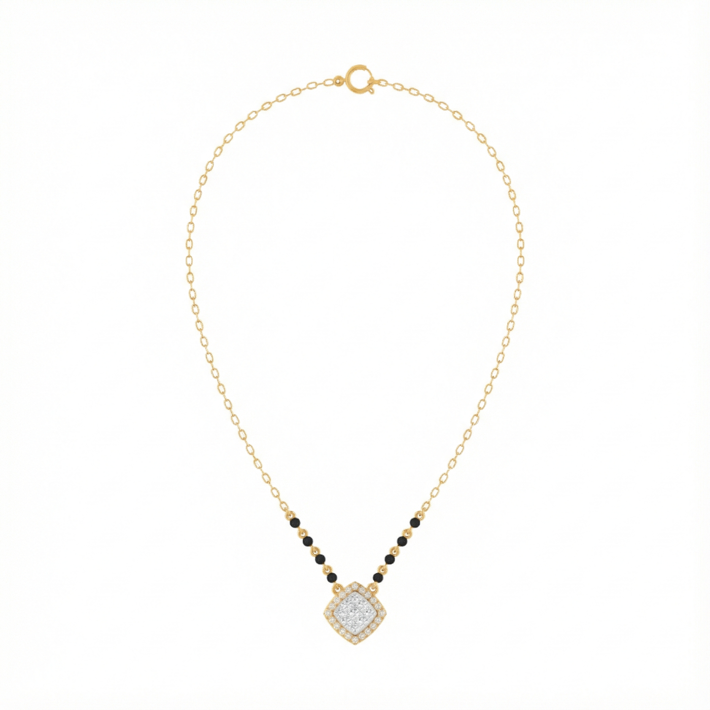 Gold & Diamond Modern Beaded Mangalsutra For Women KRC50158