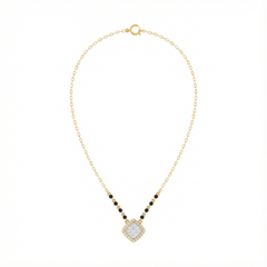 18K Gold & Diamond Beaded Mangalsutra For Women KRE90175