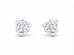 18K Gold & Diamond Solitaire Women Earring KRK30040