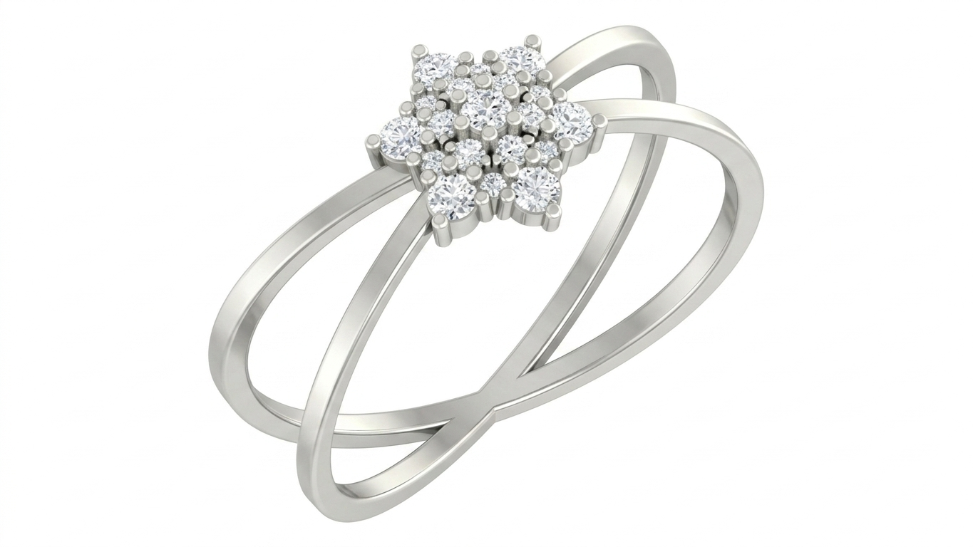 Gold & Diamond Engagement Ring For Women KRC10292