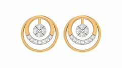 Yellow Gold Diamond Earring | under 40k 