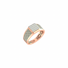 18K Gold & Diamond Ring For Men GR-1618