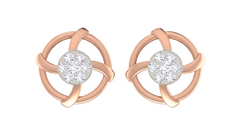 Rose Gold Diamond Earring | under 40k 