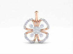 18K Gold & Diamond Floral Pendant Set KRK40104P