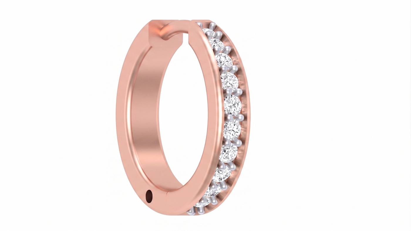 Gold & Diamond Nose Ring KRC80284