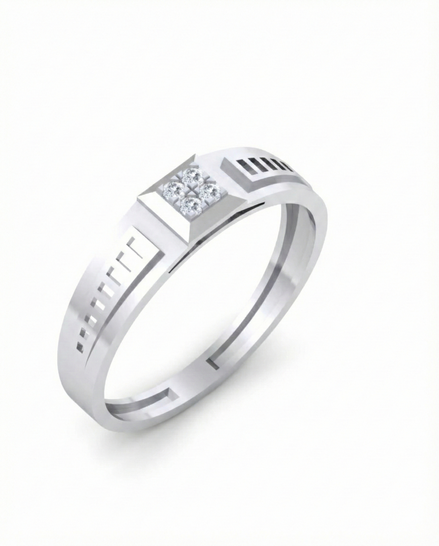 Gold & Diamond Band Ring For Men KRC20071