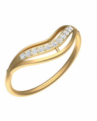 18K Gold & Diamond Dailywear Ring For Women KRB10087-A