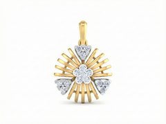 18K Gold & Diamond Floral Pendant Set KRK40198P