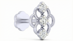 18K Gold & Diamond Stud Nose Pin KRA50157