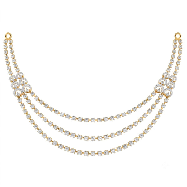Gold & Diamond Layered Necklace Set KRC60161N