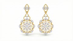 14K Gold & Diamond Women Dangler Earring KRI44018E