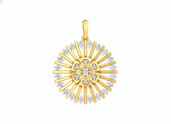 18K Gold & Diamond Floral Pendant Set KRK40183P
