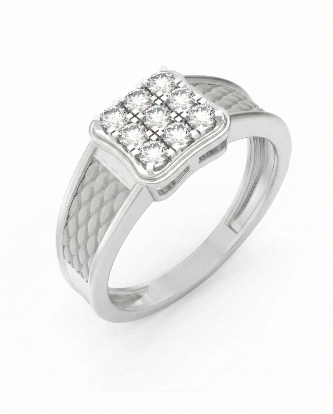 Gold & Diamond Band Ring For Men KRC60323