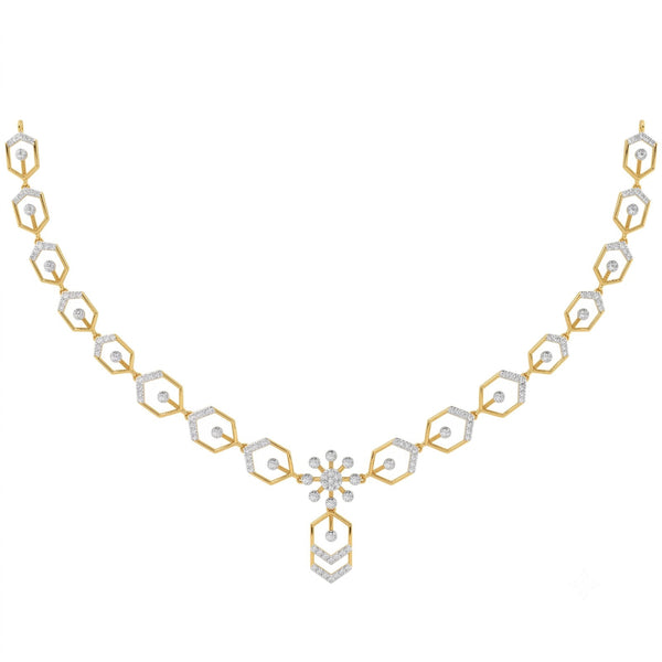 Gold & Diamond Dailywear Necklace Set KRC60065N