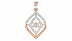 18K Gold & Diamond Floral PENDANT SET KRA40014P