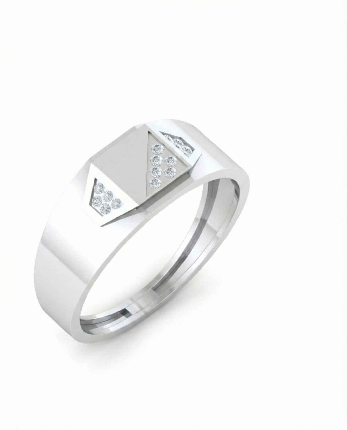 Gold & Diamond Band Ring For Men KRC20061