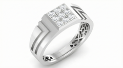 18K Gold & Diamond Band Ring For Men KRA60163