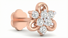 18K Gold & Diamond Stud Nose Pin KRA50016