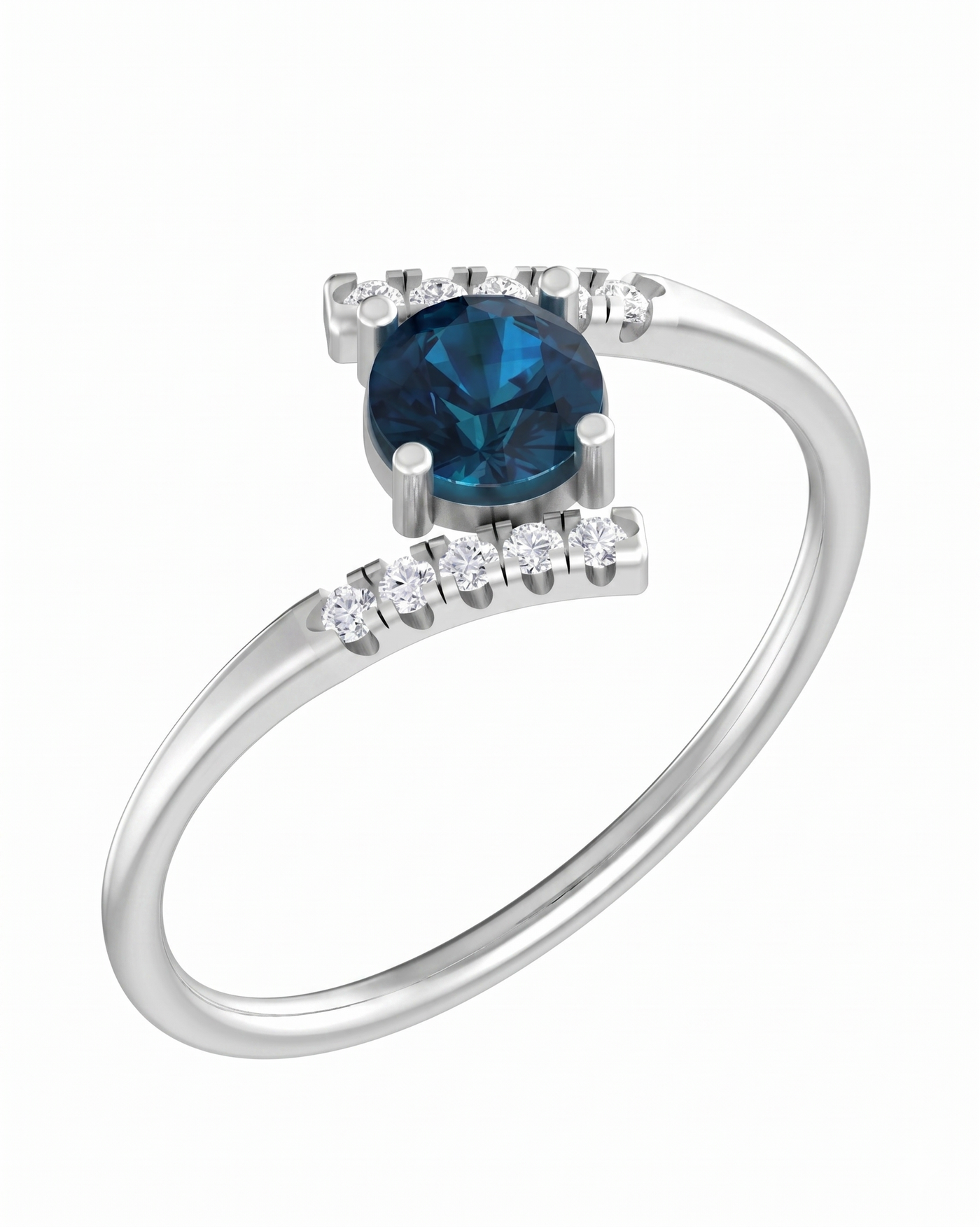 Gold & Diamond Gemstone Ring For Women KRC10311