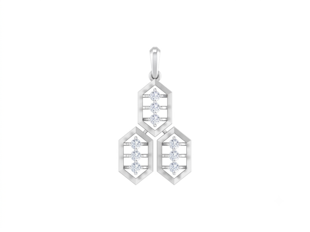 Gold & Diamond Partywear Pendant Set KRC40702