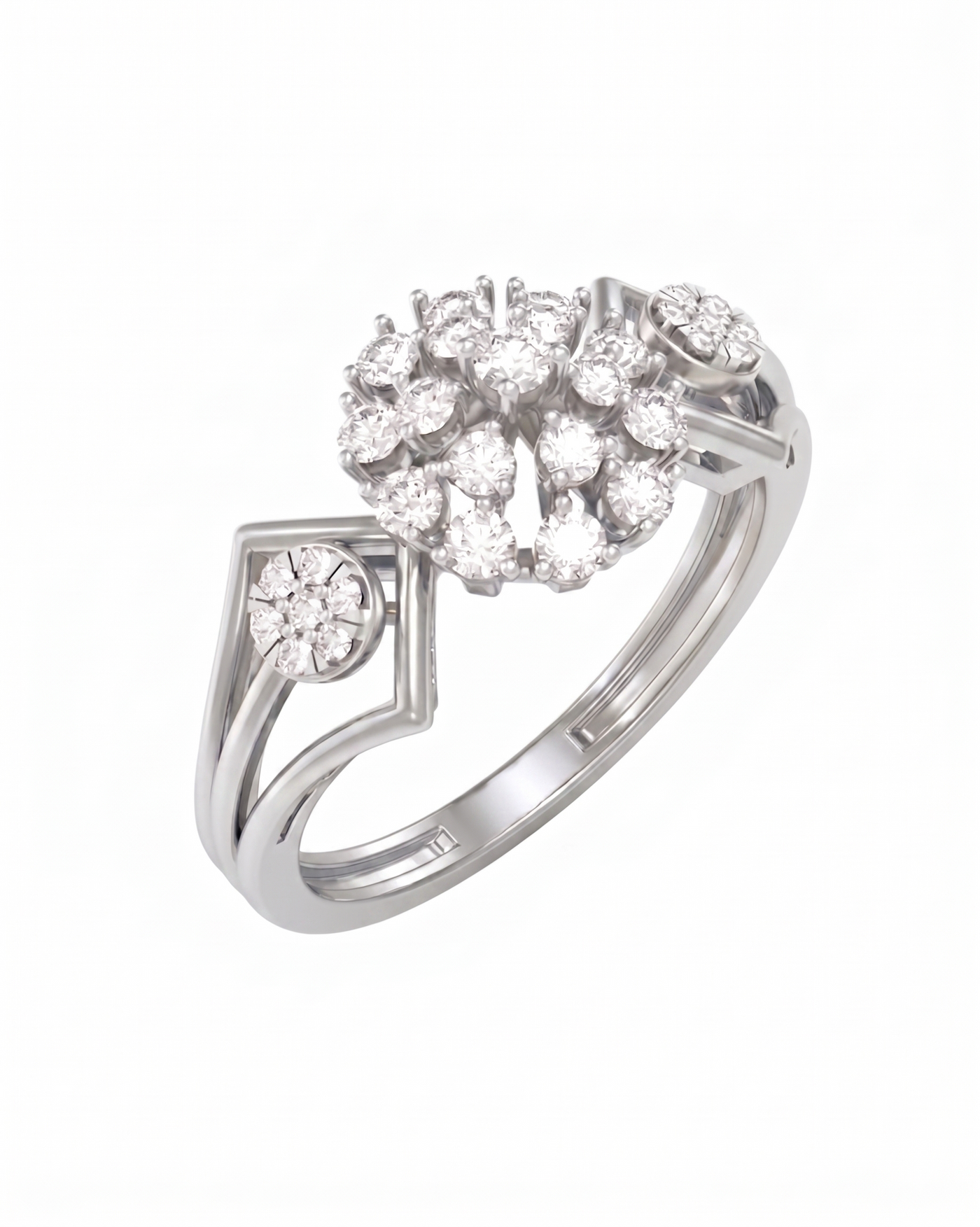 Gold & Diamond Engagement Ring For Women KRC10901