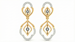 14K Gold & Diamond Women Dangler Earring KRA44179E