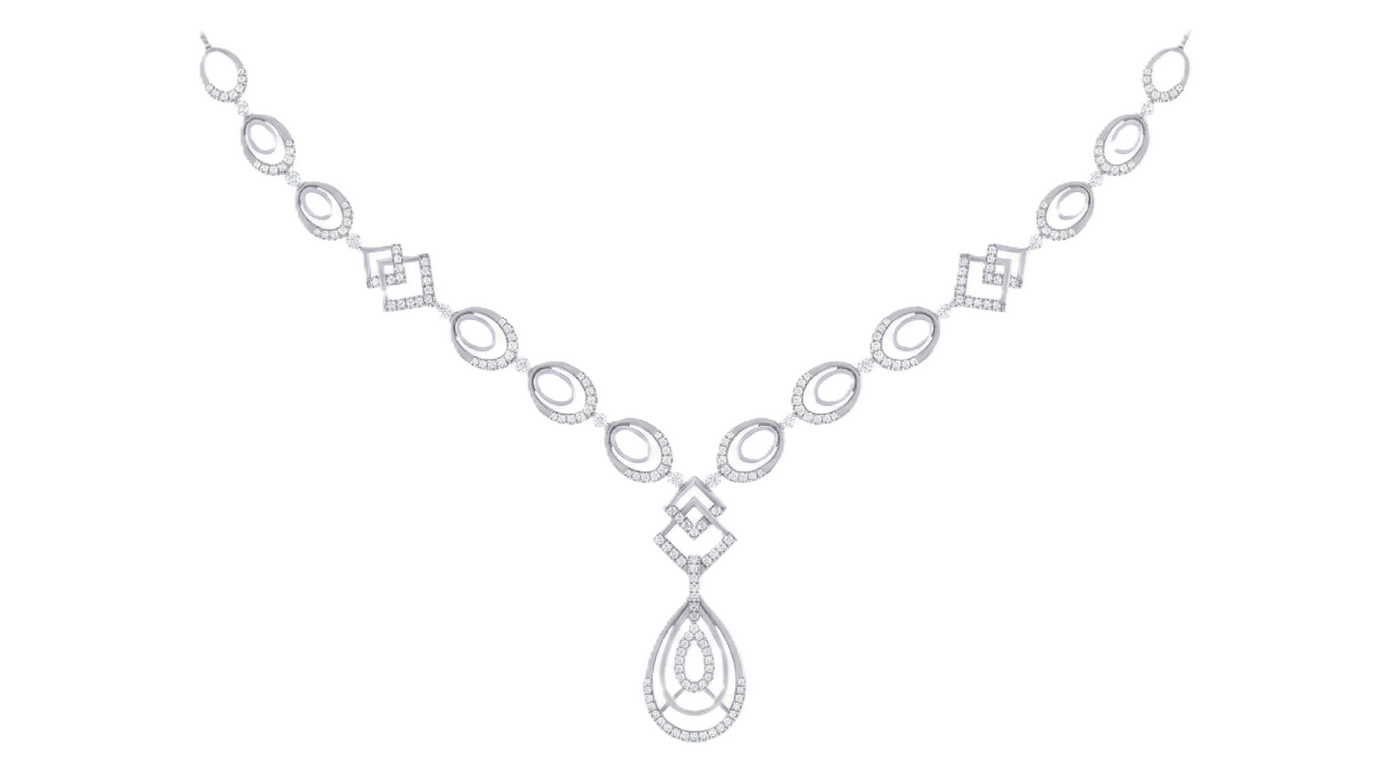 Gold & Diamond Necklace Set KRC60134