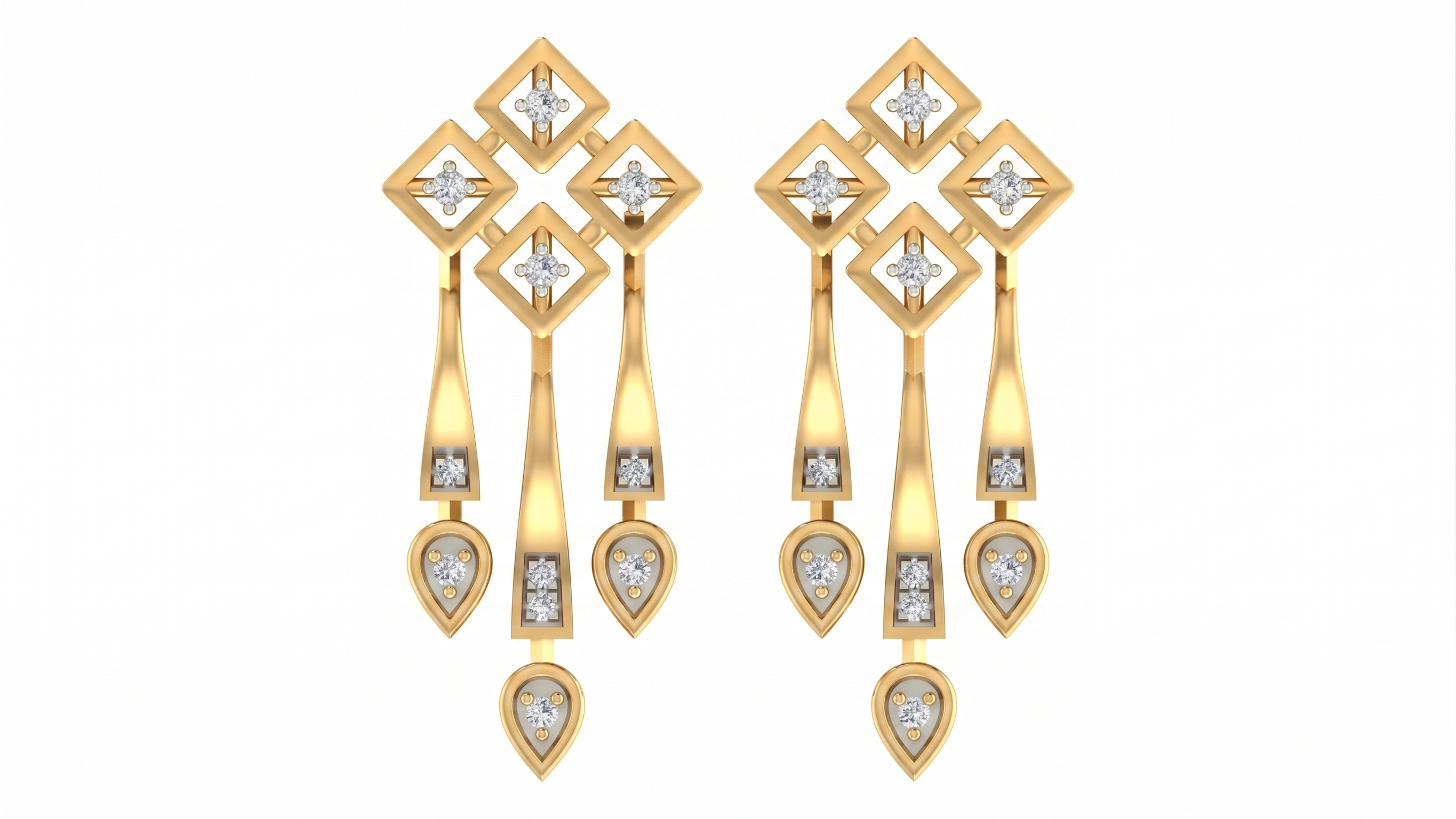 Yellow Gold Diamond Earring | under 40k 