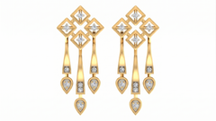 Yellow Gold Diamond Earring | under 40k 