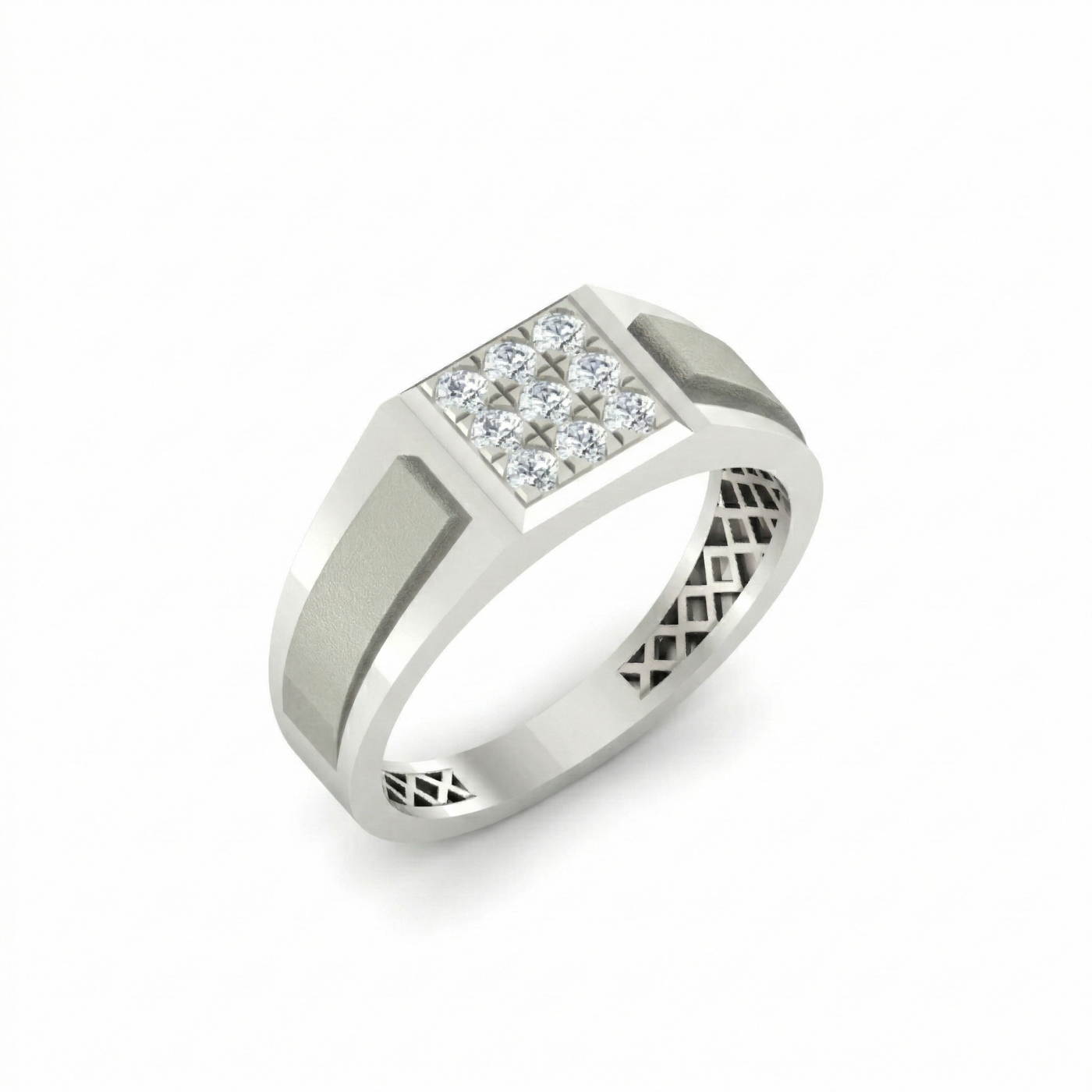 Gold & Diamond Band Ring For Men KRC20120
