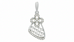 18K Gold & Diamond Floral Pendant Set KRA40172P