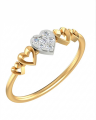 18K Gold & Diamond Dailywear Ring For Women KRB10186-A