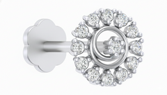 18K Gold & Diamond Round Nose Pin KRA50146