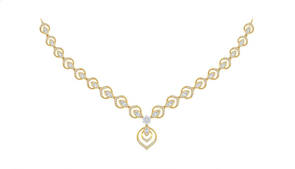 Gold & Diamond Lightweight Necklace Set KRC60116