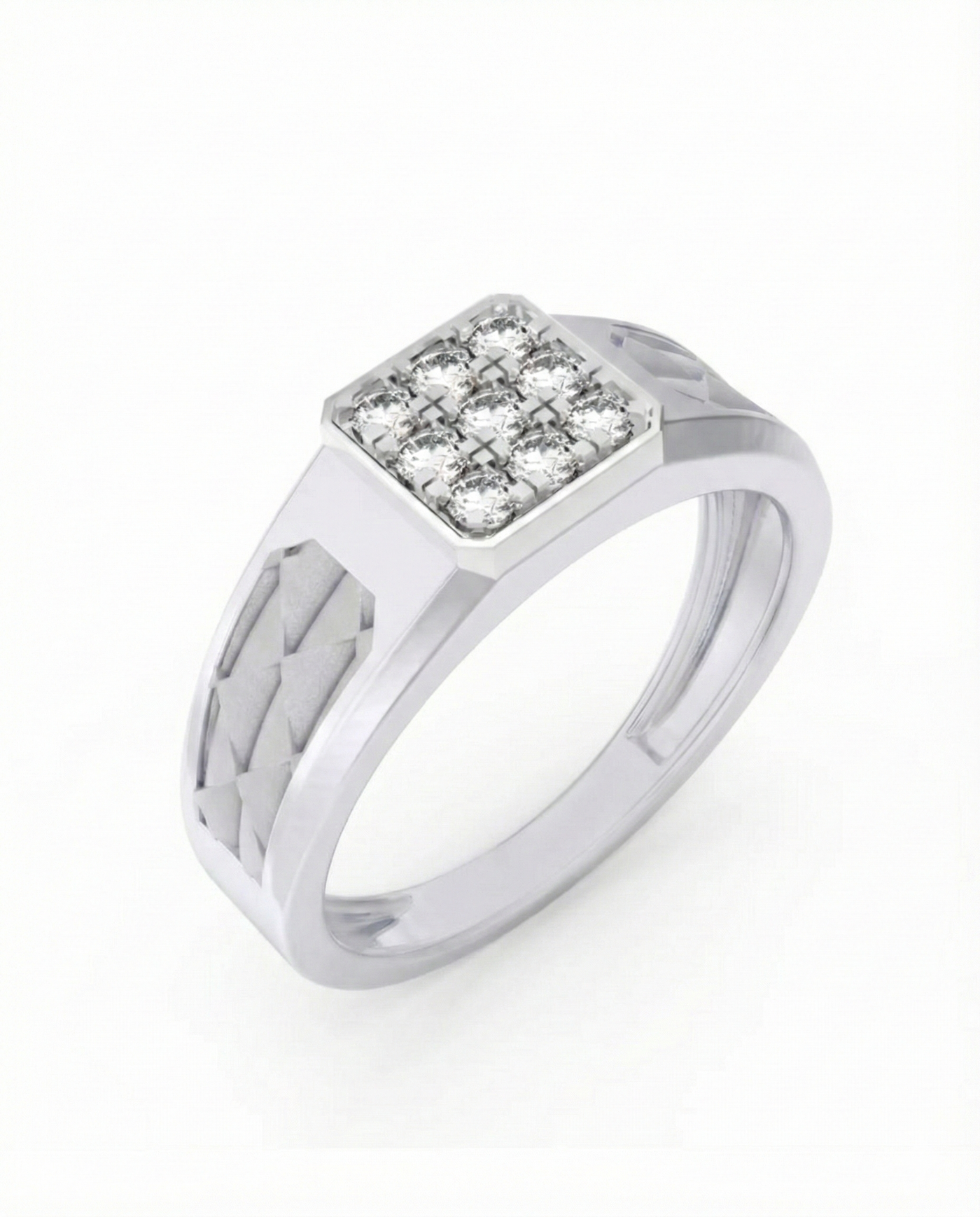 Gold & Diamond Band Ring For Men KRC20280