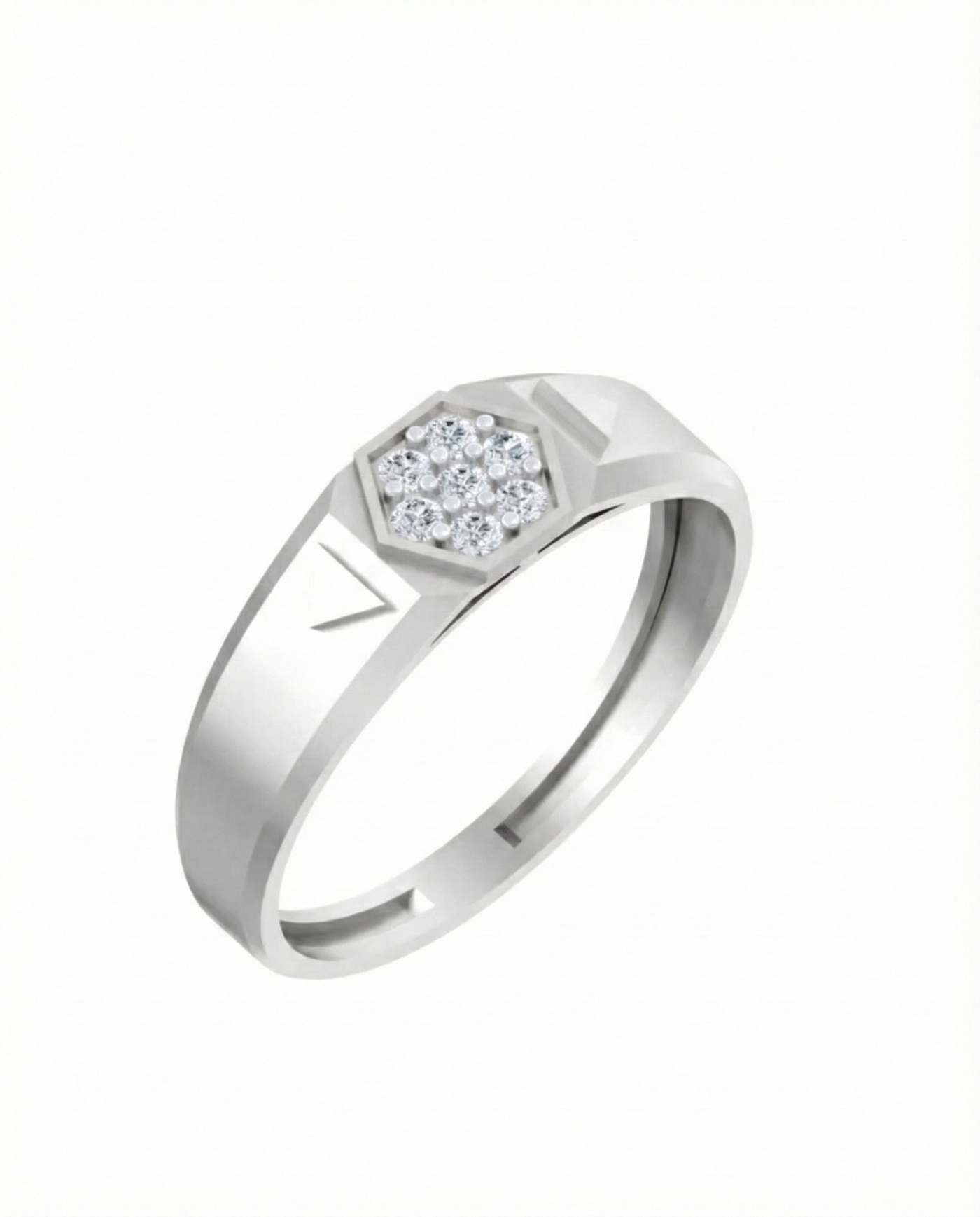 Gold & Diamond Band Ring For Men KRC20075