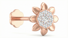 18K Gold & Diamond Stud Nose Pin KRA50052