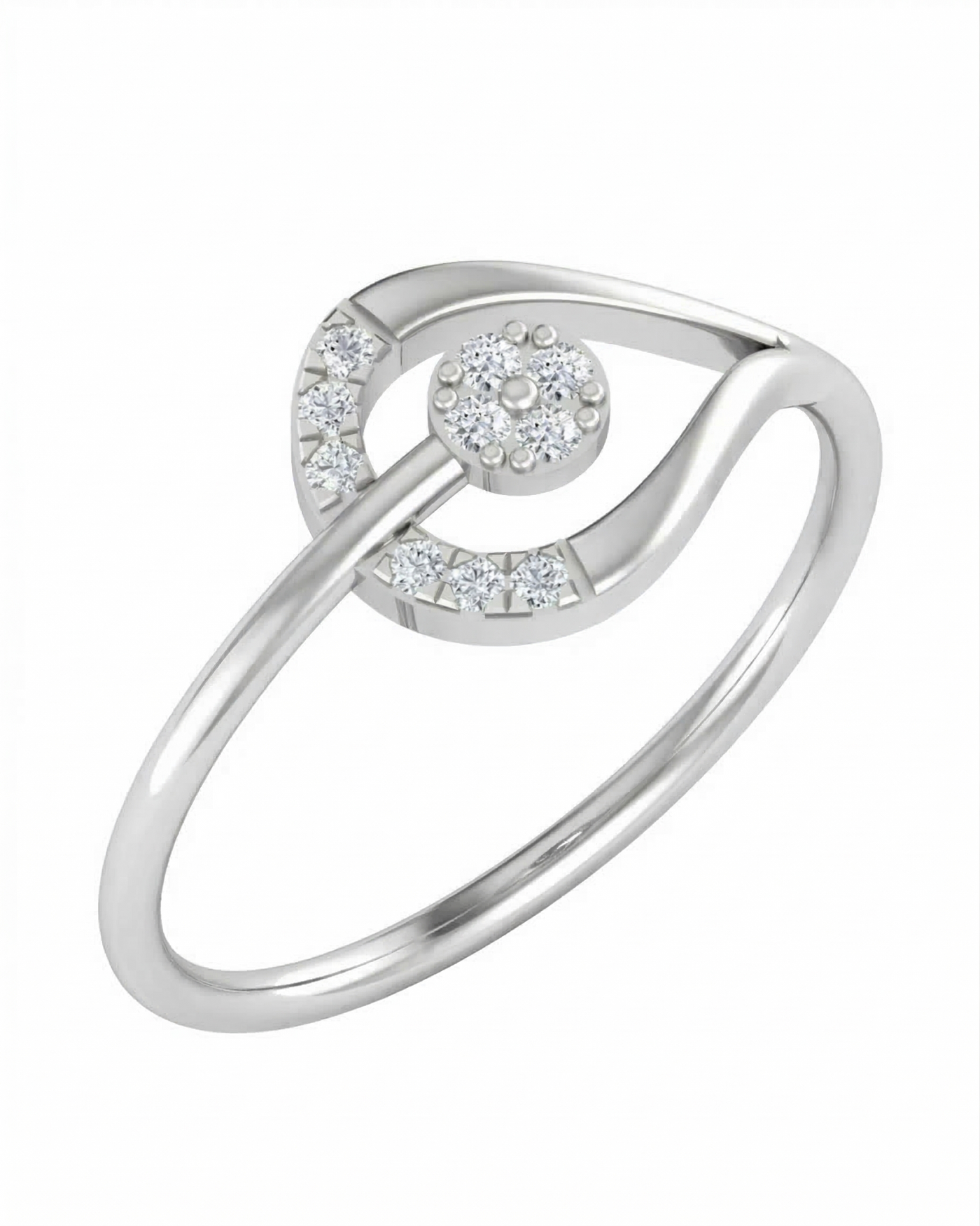 Gold & Diamond Dailywear Ring For Women KRC10255