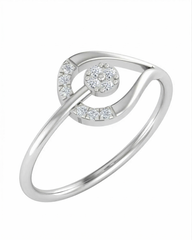 18K Gold & Diamond Dailywear Ring For Women KRB10138-A