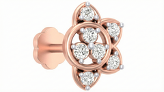 18K Gold & Diamond Stud Nose Pin KRA50092
